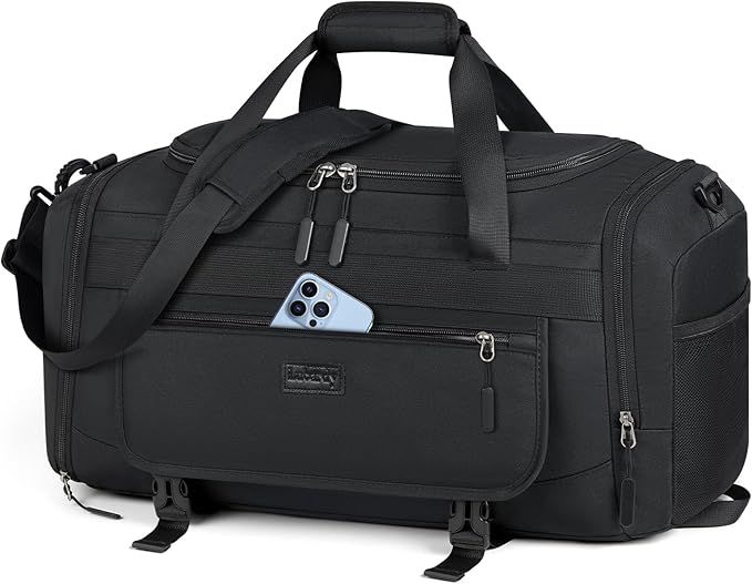 IGOLUMON Gym Bag for Men 55L Sports Duffel Bags Gym Duffle Bag Women with Shoe Compartment & Wet
