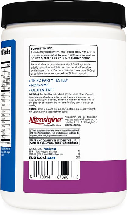 Nutricost Pre-X, Extreme Pre-Workout Powder Complex, Grape, 30 Servings, Vegetarian, Non-GMO and