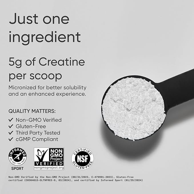 Sports Research Creatine Monohydrate - Gain Lean Muscle, Improve Performance and Strength and