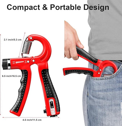 KDG Hand Grip Strengthener 2 Pack Adjustable Resistance 10-130 lbs Forearm Exerciser，Grip Strength