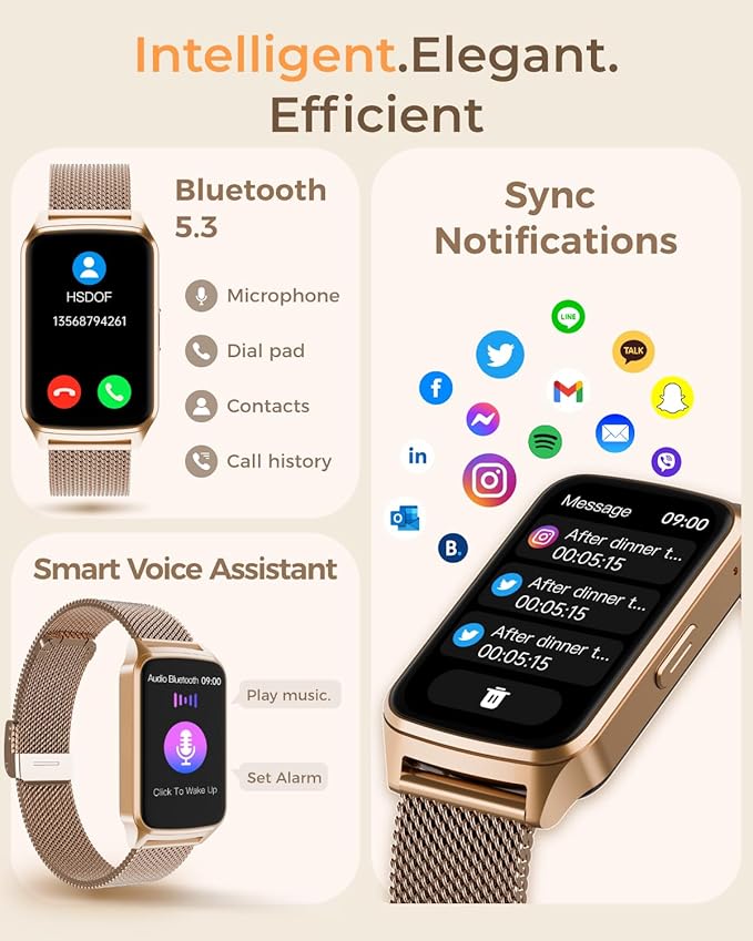 Fitness Tracker Watch for Women Men, Step Counter Work For iPhone and Android, IP68 Waterproof