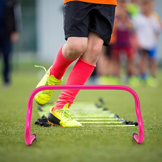 Wettarn 12 Pcs 9" Speed Training Agility Hurdles for Athletes Reliable Training Hurdle Plyometric