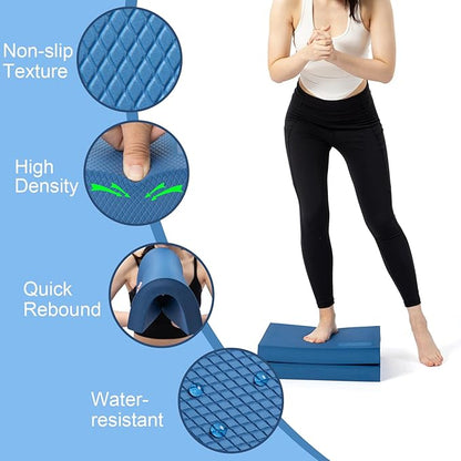 StrongTek Professional Foam Exercise Balance Pad - 15.8" x 13" x 2", High-Density TPE Foam Knee