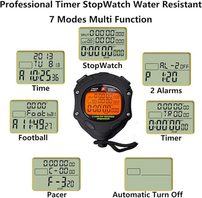 Digital Stopwatch Timer with Back Light Stop Watch 0.001second Timing|100 Lap Memory,Large dispaly