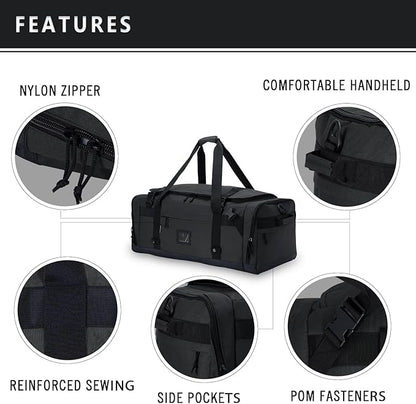 Large Duffle Bag for Travel - Men & Women, Foldable Gym Duffle Backpack, Heavy Duty Tactical
