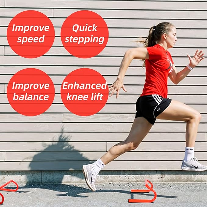 6 Pack Agility Speed Training Hurdles- 6" Detachable Agility Training Hurdles- Sports Practice