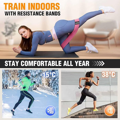 Fabric Resistance Bands for Working Out - Exercise Bands for Women and Men, Booty Bands for Legs