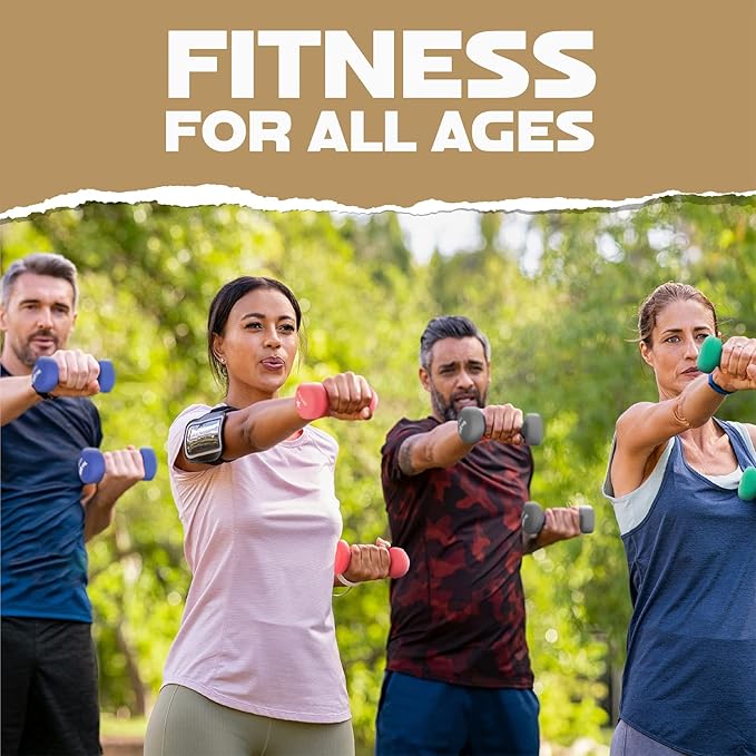 Yes4All Neoprene Coated Dumbbell Hand Weight Sets of 2 - Multiple Weight Options with 15 Colors