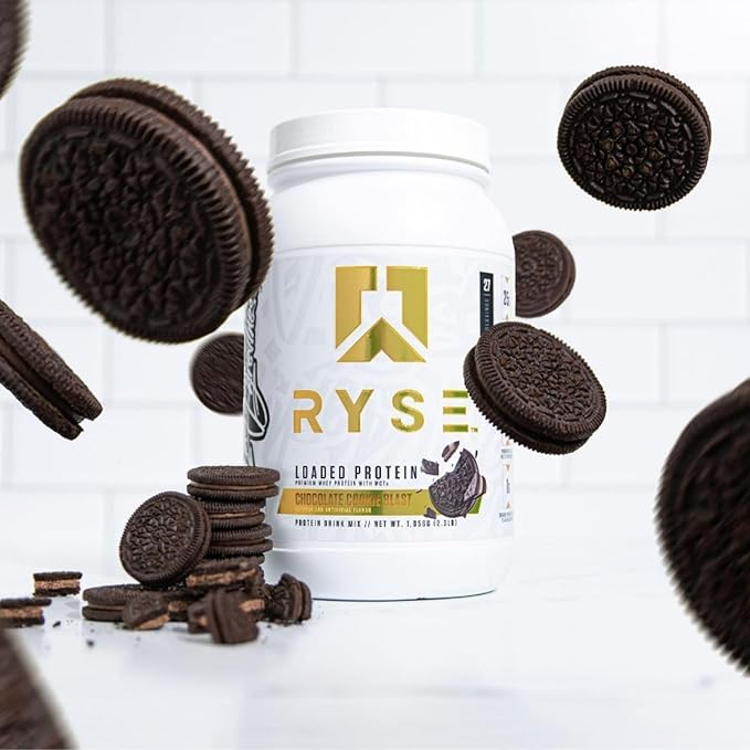 RYSE Loaded Protein Powder - Chocolate Cookie Blast - 25g Whey Protein Isolate & Concentrate with
