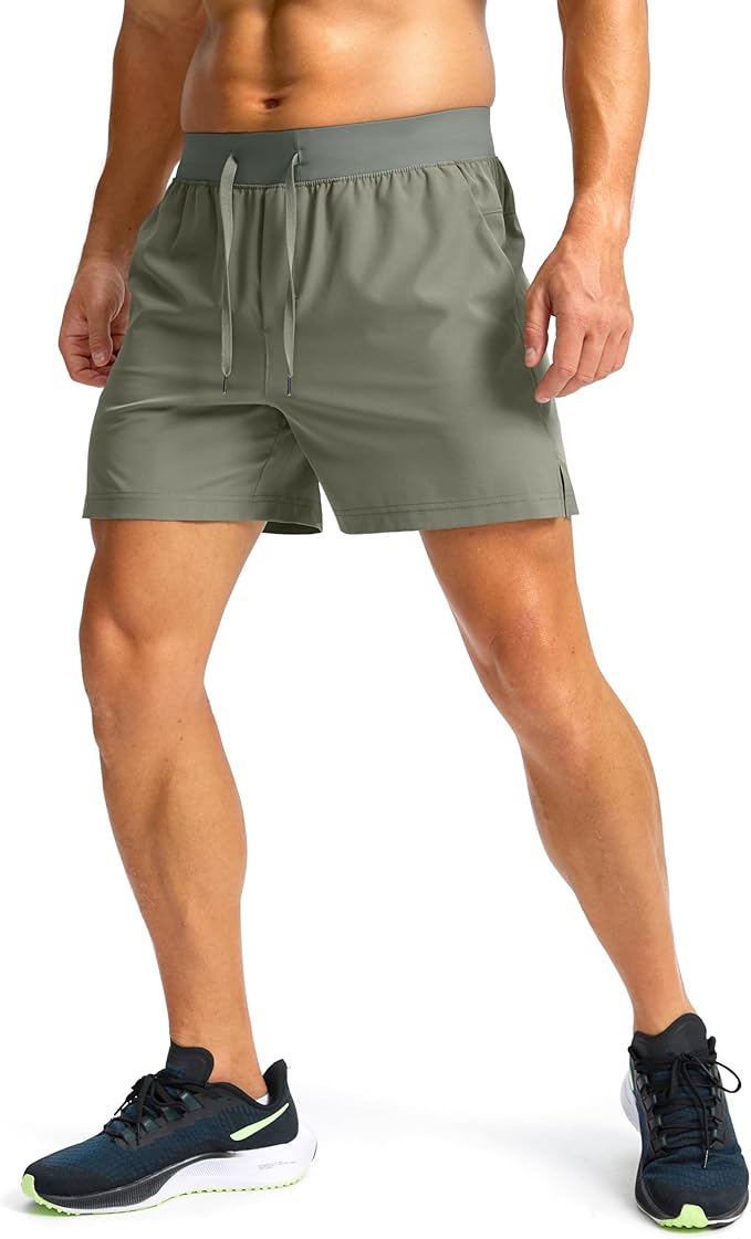 Men's Running Shorts with Zipper Pockets 9 Inch/ 7 Inch / 5 Inch Lightweight Quick Dry Gym Workout