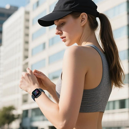 Braided Stretchy Band for Fitbit Versa 4/Versa 3/Sense 2/Sense Watch Band Women Men,Parachute-style