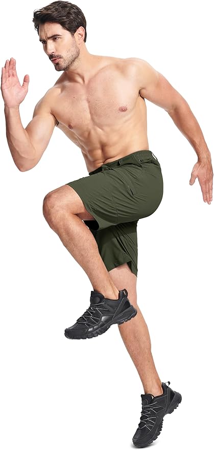 MAGCOMSEN Men's Hiking Cargo Shorts Quick Dry Lightweight 9" Golf Shorts Summer Casual Work Outdoor