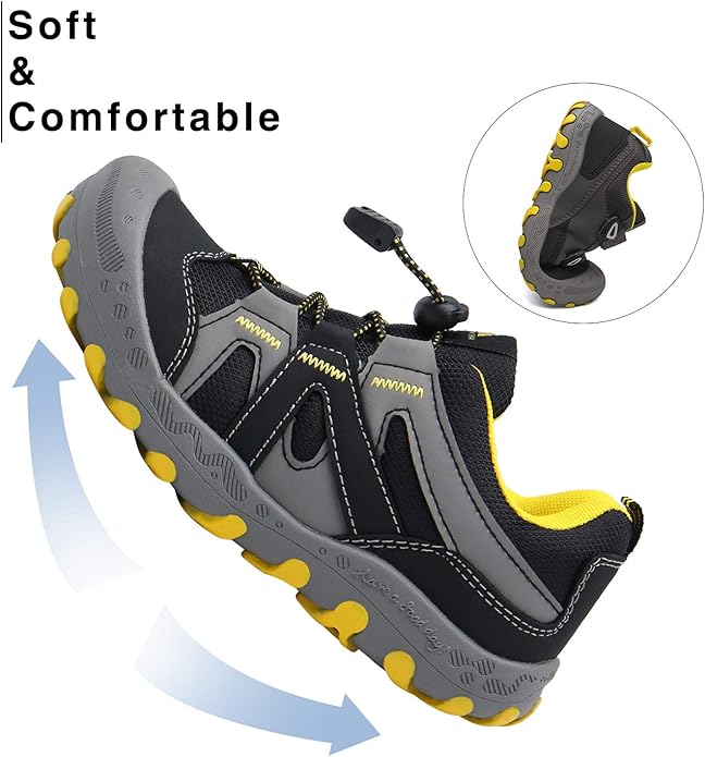 Mishansha Kids Hiking Boots Toddler Girls Boys Hiking Shoes Water-Resistant Anti-Collision Non-Slip