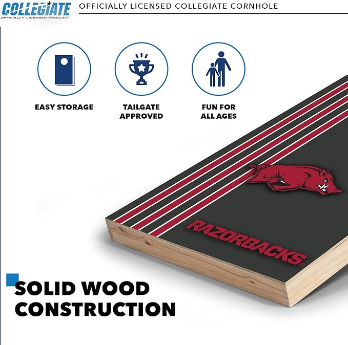 2' x 3' Solid Wood Cornhole Set with Direct Print HD Team Graphics – Great Gift for Any NCAA Fan!