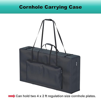 Cornhole Carrying Case, Cornhole Bag Tote Fits 4' x 2' Regulation Size Board, Heavy duty 600D