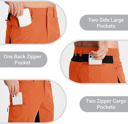 CRYSULLY Men's Hiking Cargo Shorts Outdoor Summer Lightweight Quick Dry Casual Shorts with 5 Pocket