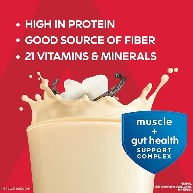 Atkins Strong High Protein Shake, Vanilla Flavored, 30g Protein, Low Carb and Low Sugar Shake, Keto