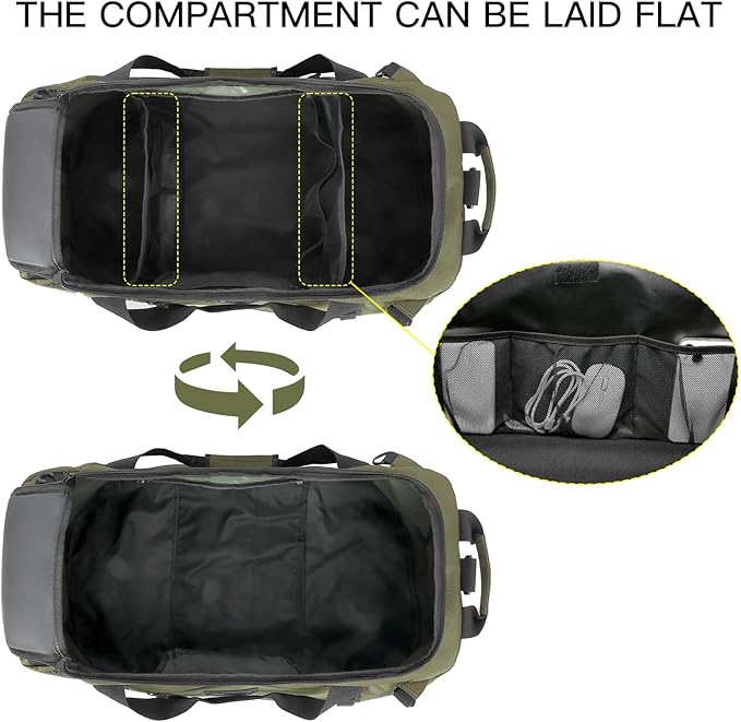TUGUAN Extra Large Travel Duffle Bag Backpack for Men with Adjustable Dividers 120L Big Weekend