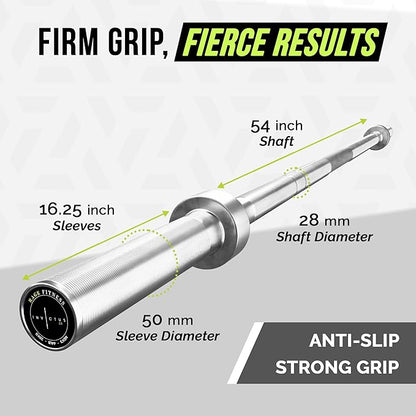 Invictus Men’s Barbell (7FT) (44LBS Bar Weight) (1500LBS Weight Capacity) Weight Training Barbell