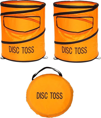Folding Disc Toss Game Set - Flying Disc Toss Dunk Game Set - Includes 2 Disc Targets with Bean Bag