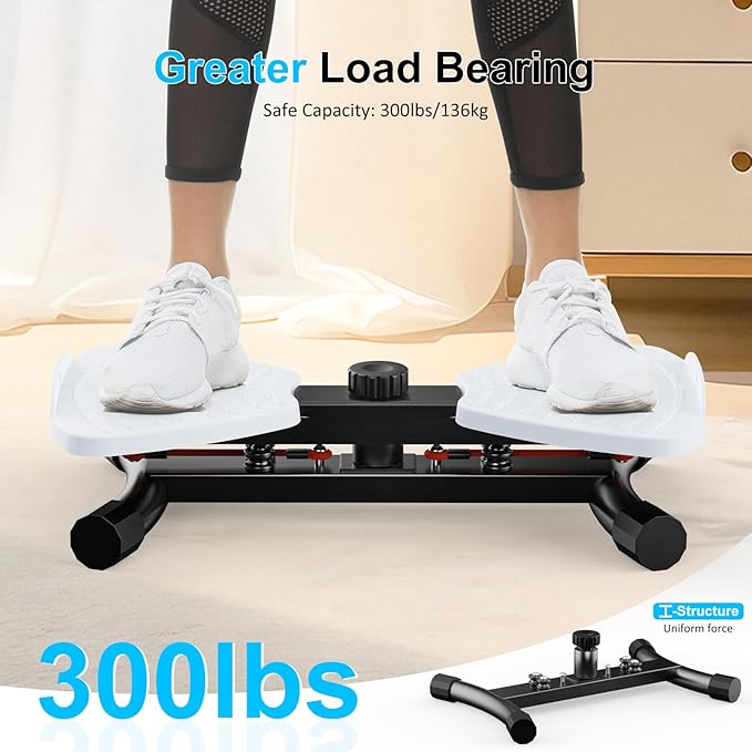 Waist Twister Ab Machine, 300 lbs Capacity Exercise Twist Board with Resistance Bands, Core Trainer