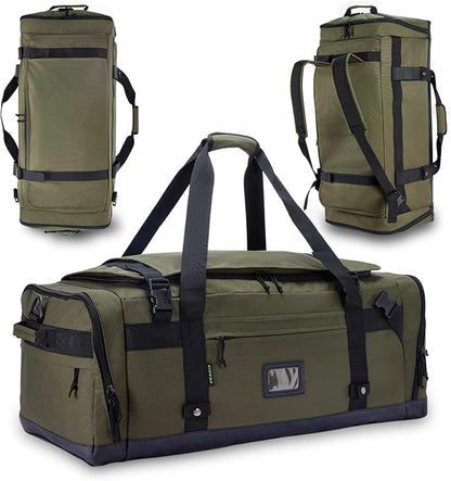 Large Duffle Bag for Travel - Men & Women, Foldable Gym Duffle Backpack, Heavy Duty Tactical