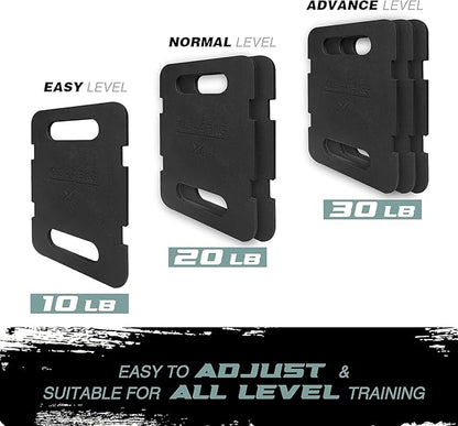Yes4All Adjustable Ruck Weight with Straps for Rucking, Swings, Squat & Strength Training