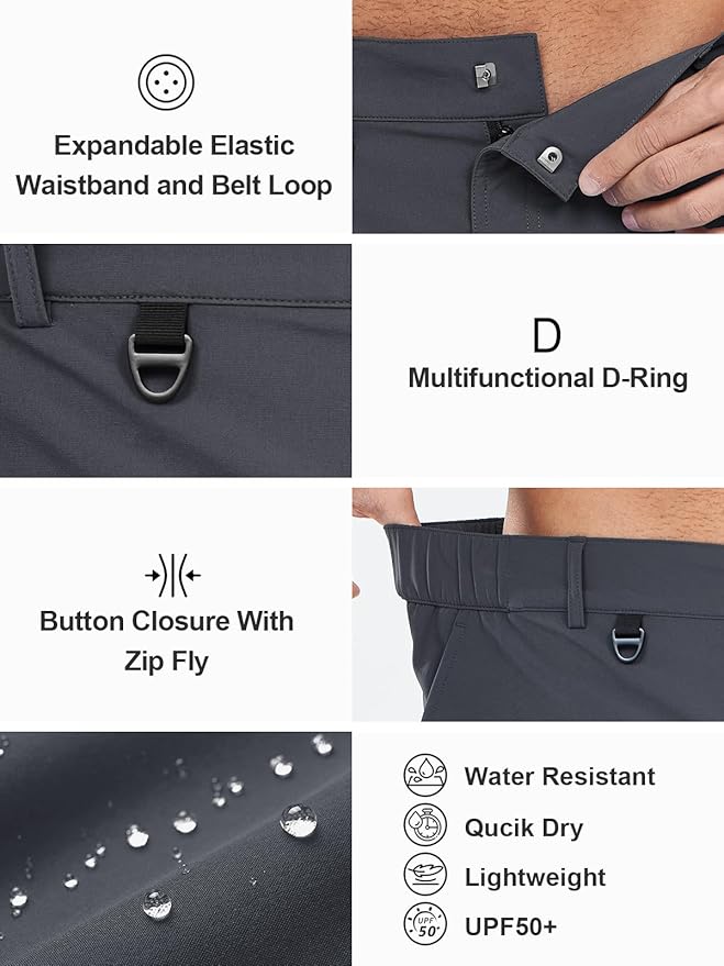NORTHYARD Men's Cargo Hiking Shorts 9" Lightweight Outdoor Tactical Work Camping Sport Golf Casual