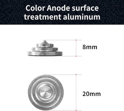XCMAN 4 Layer-Cone Studs Dia 7.87 Inch Aluminum Snowboard Stomp Pad - 9pcs