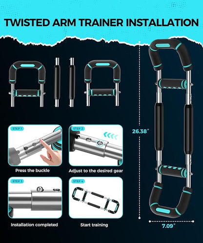 Twister Arm Trainer, Adjustable 5 Resistance Levels (40-130 lbs) Chest & Arm Workout Equipment for