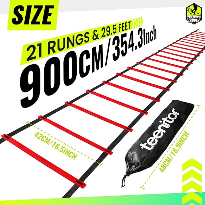 Teenitor Agility Ladder Speed Ladder Training Ladder for Soccer, Speed, Football Fitness Feet