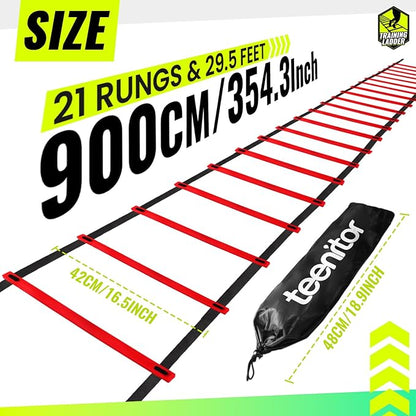 Teenitor Agility Ladder Speed Ladder Training Ladder for Soccer, Speed, Football Fitness Feet