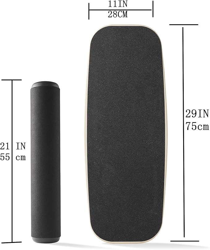 Balance Board Surf Trainer with Adjustable Stoppers - 2 Different Distance Options Balance Board