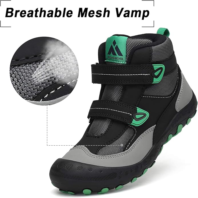 Mishansha Kids Hiking Boots Toddler Girls Boys Hiking Shoes Water-Resistant Anti-Collision Non-Slip