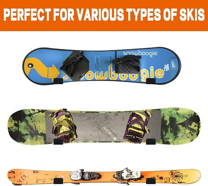Poskad Snowboard Wall Rack,Ski Wall Mount Display, Home and Garage Snowboard Storage,Solid Aluminum