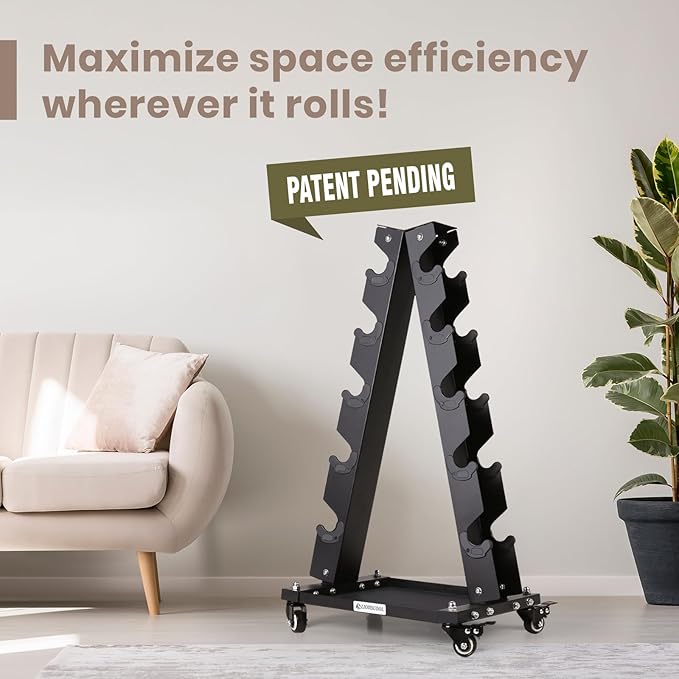 LIONSCOOL Premium Solid Steel Dumbbell Rack Stand Only, A-Frame Portable Weight Storage Organizer