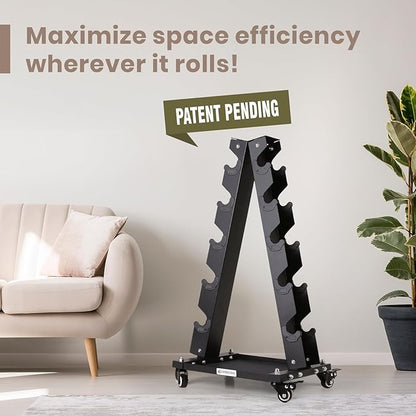 LIONSCOOL Premium Solid Steel Dumbbell Rack Stand Only, A-Frame Portable Weight Storage Organizer