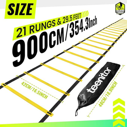Teenitor Agility Ladder Speed Ladder Training Ladder for Soccer, Speed, Football Fitness Feet