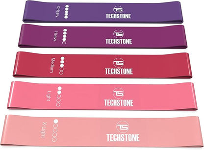 TechStone Resistance Bands Set for Men and Women, Pack of 5 Different Levels Elastic Band for Home