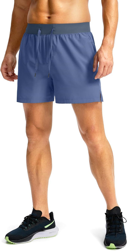 Men's Running Shorts with Zipper Pockets 9 Inch/ 7 Inch / 5 Inch Lightweight Quick Dry Gym Workout