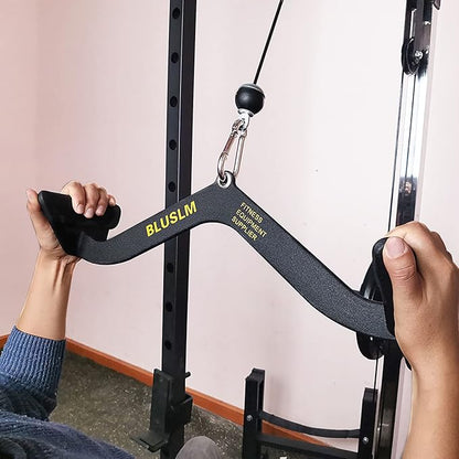 LAT Pull Down Bar for Cable Machine, LAT Pulldown Attachments T Bar V Bar Cable Attachment, Back