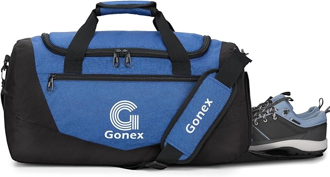 Gonex Gym Duffel Bag with Shoe Compartment Wet Pocket, Large Capacity Sports Duffle Bag for Men
