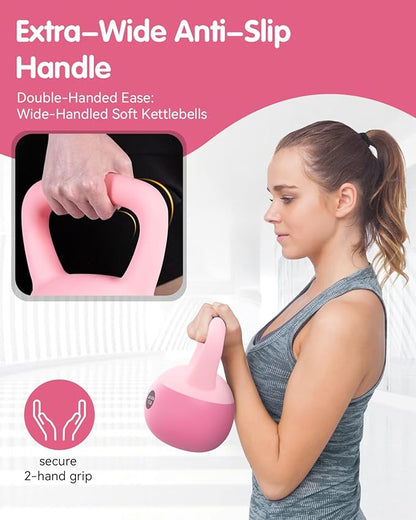 Soft Kettlebell - Cushioned Impact-Resistant Base and Anti-Slip, Kettle bell Anti-Slip Grip Weight