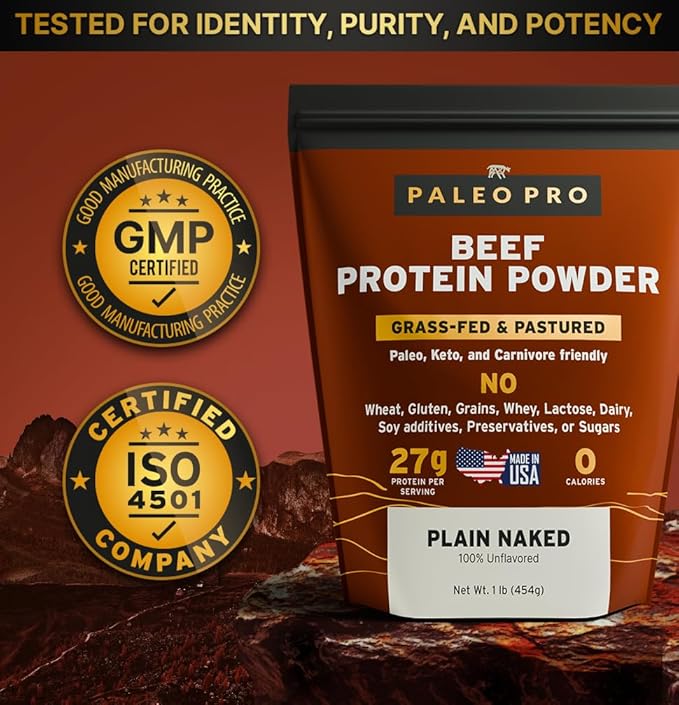 PaleoPro Protein Powder Grass-Fed, Pastured, Cage-Free Protein | Gluten & Dairy Free. No Sugar