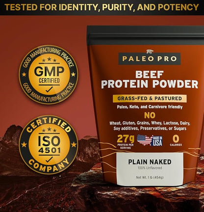PaleoPro Protein Powder Grass-Fed, Pastured, Cage-Free Protein | Gluten & Dairy Free. No Sugar