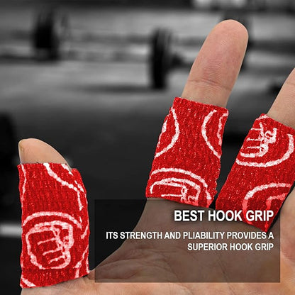 WOD Nation Flexible Hook-Grip Athletic Tape – Easy-Tear, Sweat-Proof Thumb & Finger Strips for