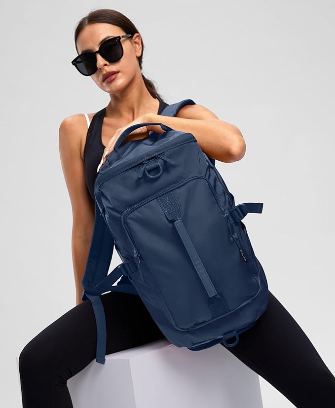 Gym Bag for Women Workout Gym Backpack with Shoe Compartment Sports Duffel Bag Multiple Pockets 30L