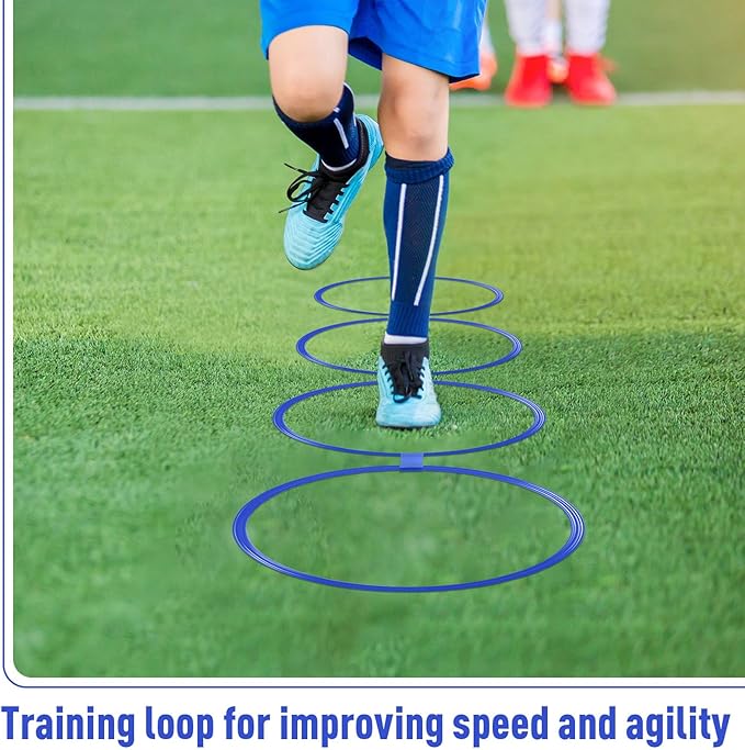 Shappy 50 Pcs Agility Rings with Storage Bags 15 Inch Agility Training Rings Hoop Exercise Ring