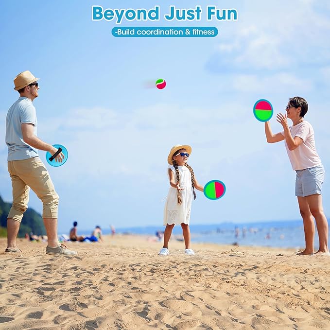 Ayeboovi Toss and Catch Ball Set Beach Toys Pool Toys Outdoor Games Outdoor Toys Yard Games Easter