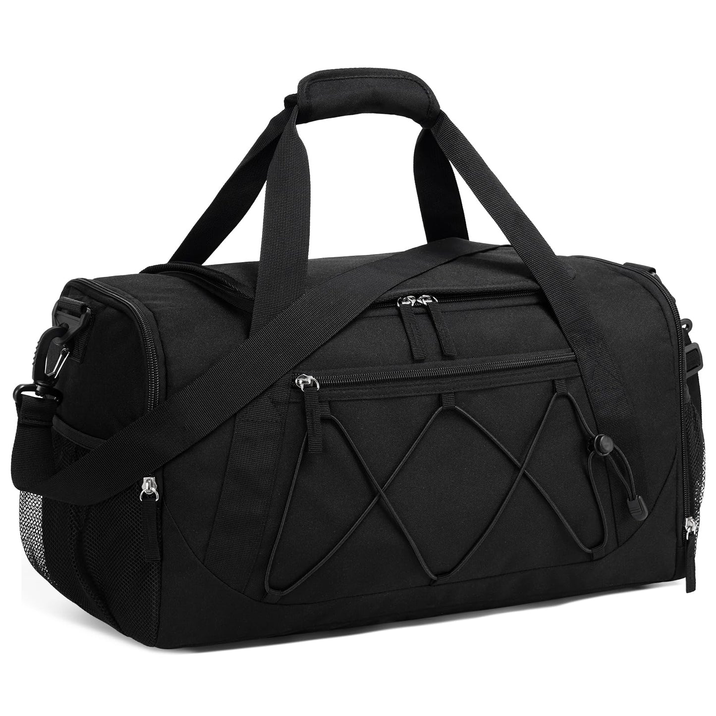 Vorspack 18 Inches Gym Bag for Men Women with Shoe Compartment - Black
